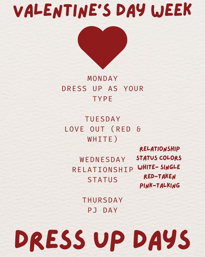 Valentine Dress Up Week