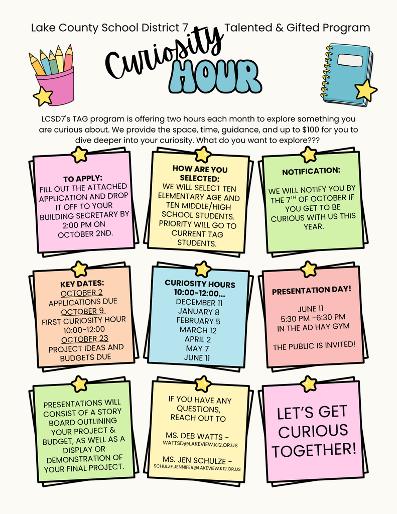 Curiosity Hour Flyer