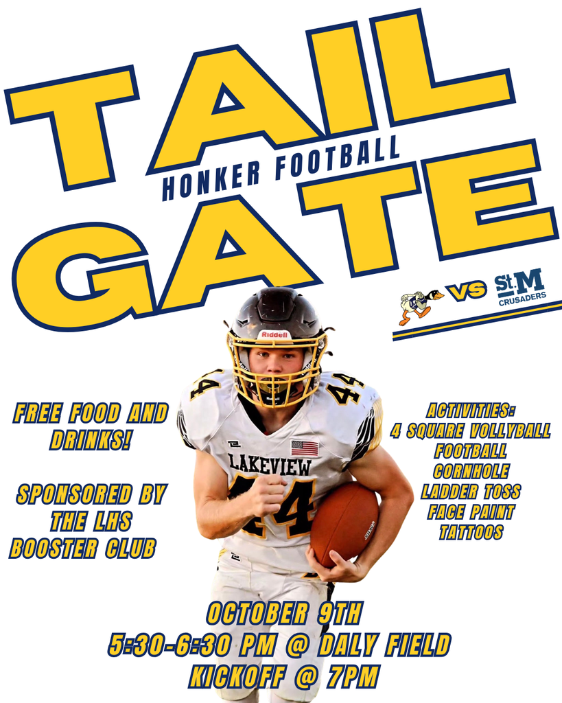 Tailgate event before the homecoming football game starting at 5:30 pm. There will be free food and drinks and activities. 