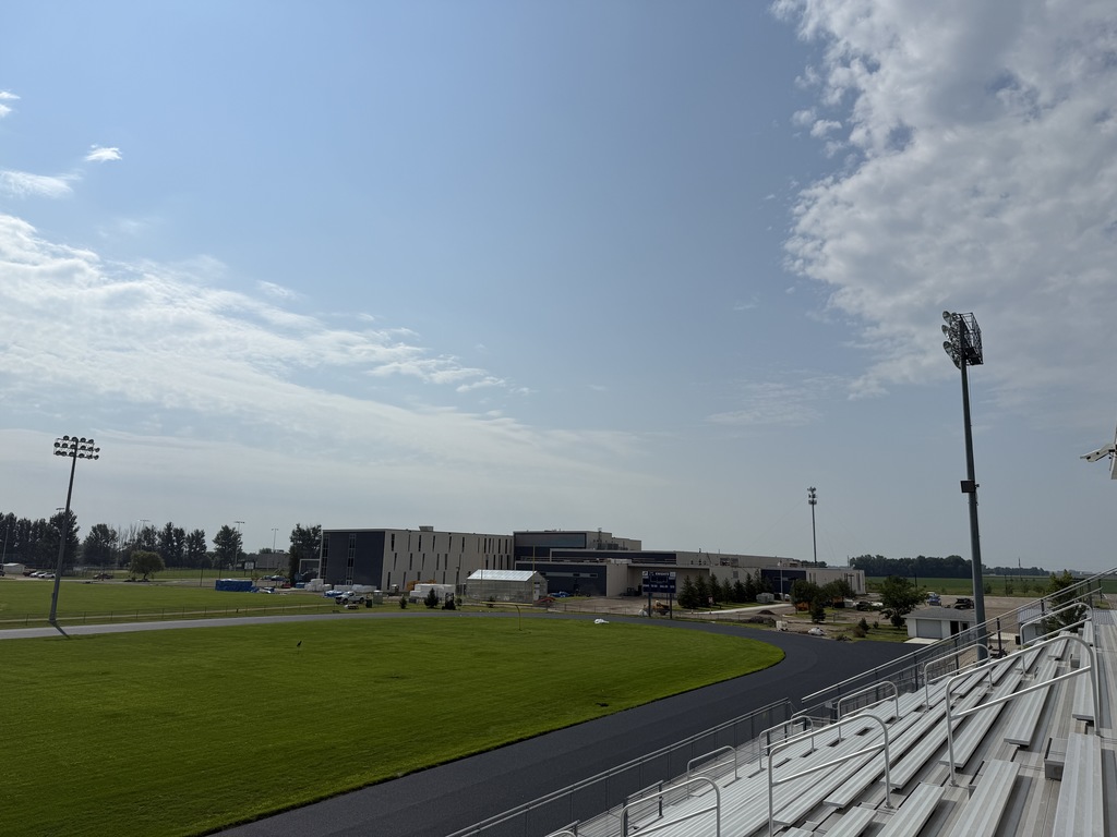 track and parking lot work shown here.