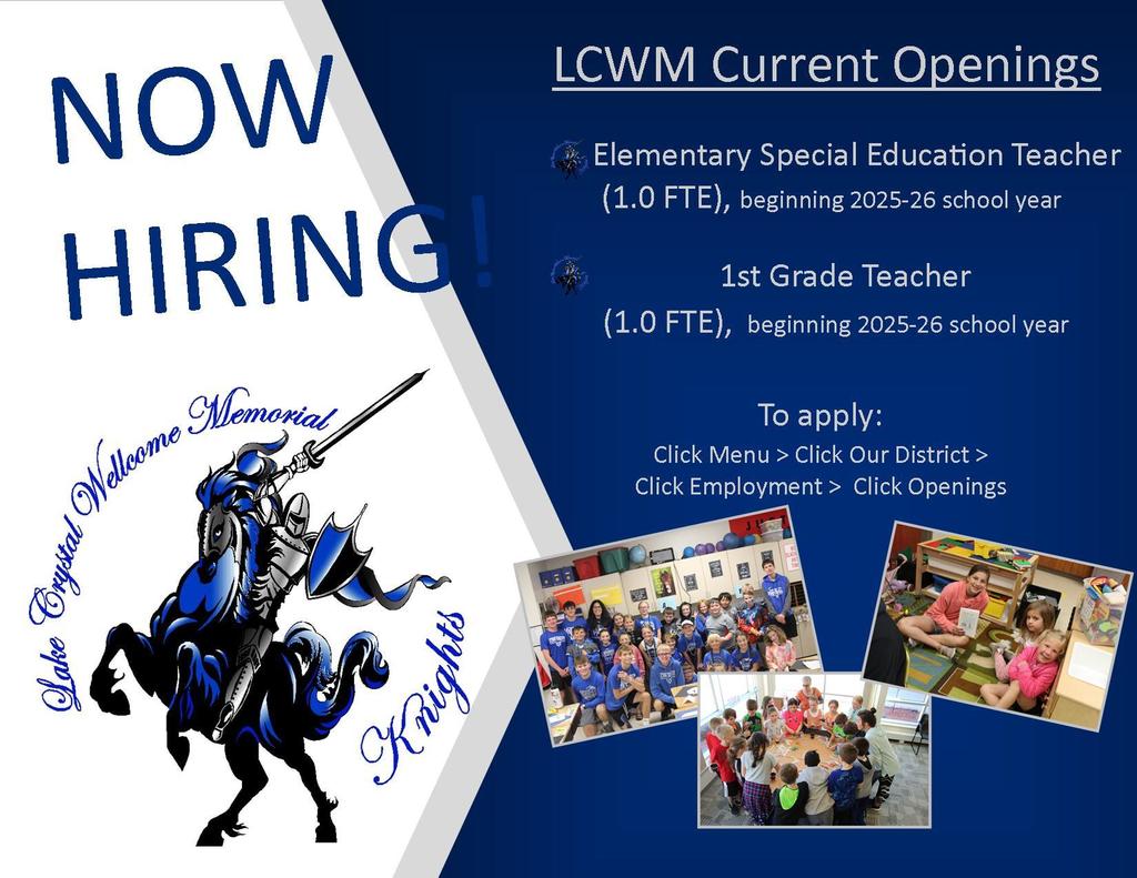 Now Hiring Elementary Teacher positions