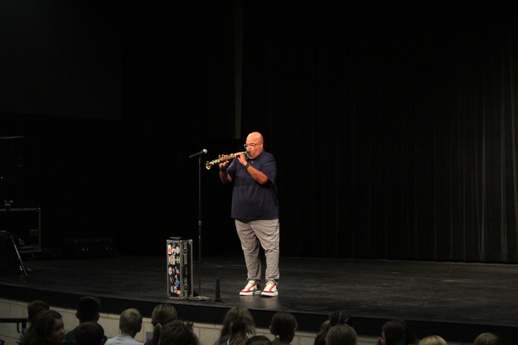 Reggie Dabbs playing soprano saxophone