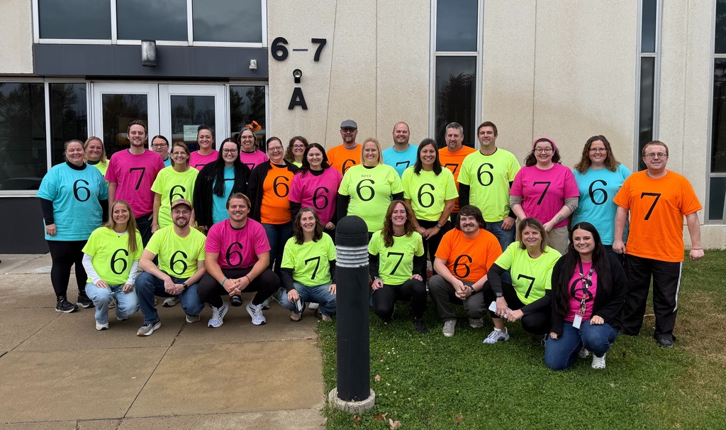 Secondary staff dresed up as 6-7.