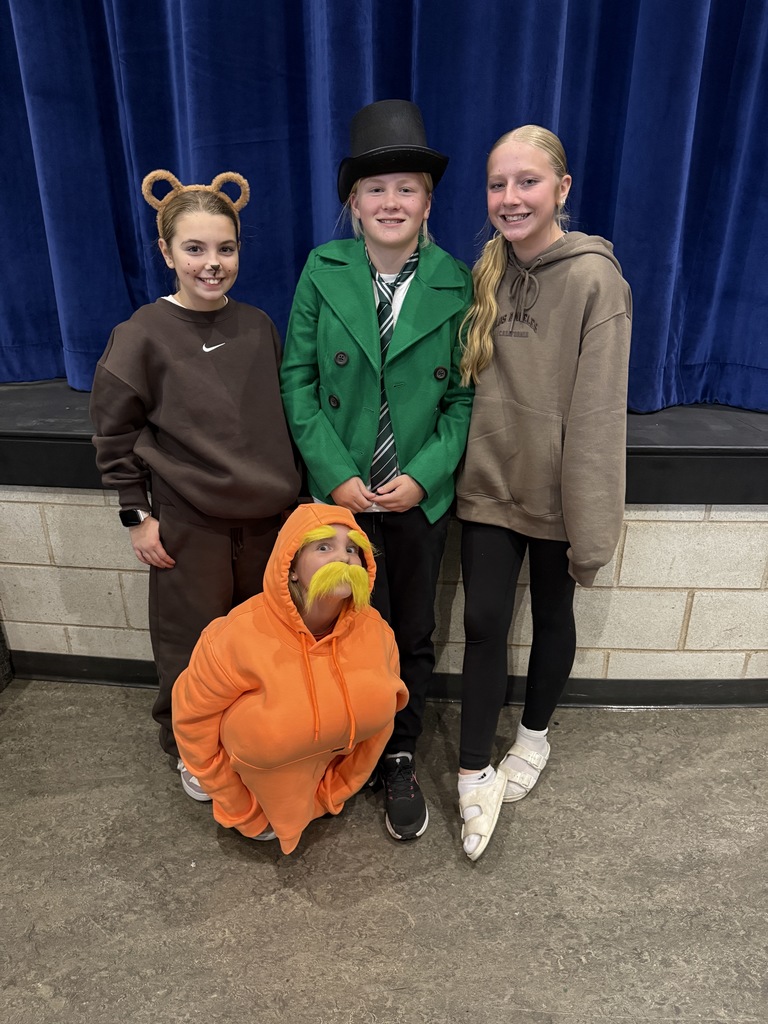 Students dressed as the Lorax.