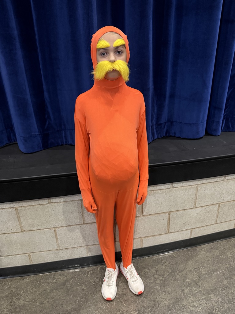 Student dressed up as the Lorax.