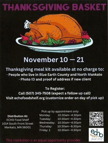 ECHO Food Shelf Thanksgiving Basket