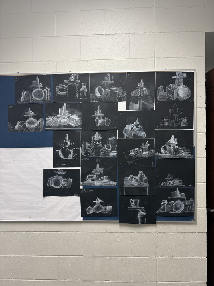 white pencil art displayed on a wall  