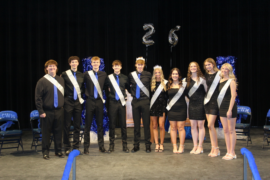 Snow week court with king colton and queen jaci.