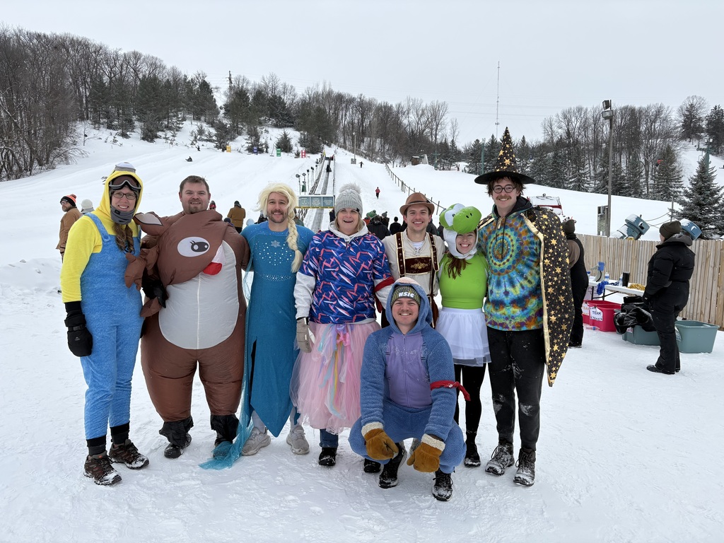 LCWM Staff members dressed up in fun costumes at the base of Mt. kato after the Climb to Feed Kids event this past weekend. 