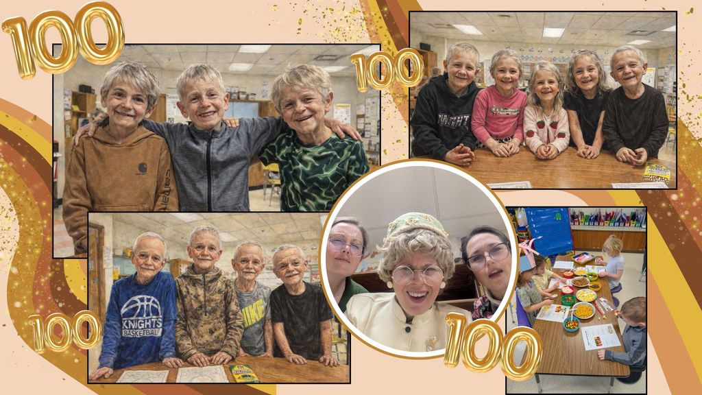 LCWM Elementary students enjoyed the 100th day of school! They counted many things to 100, dressing up as a 100-year old, and dreaming of who they would be at 100!