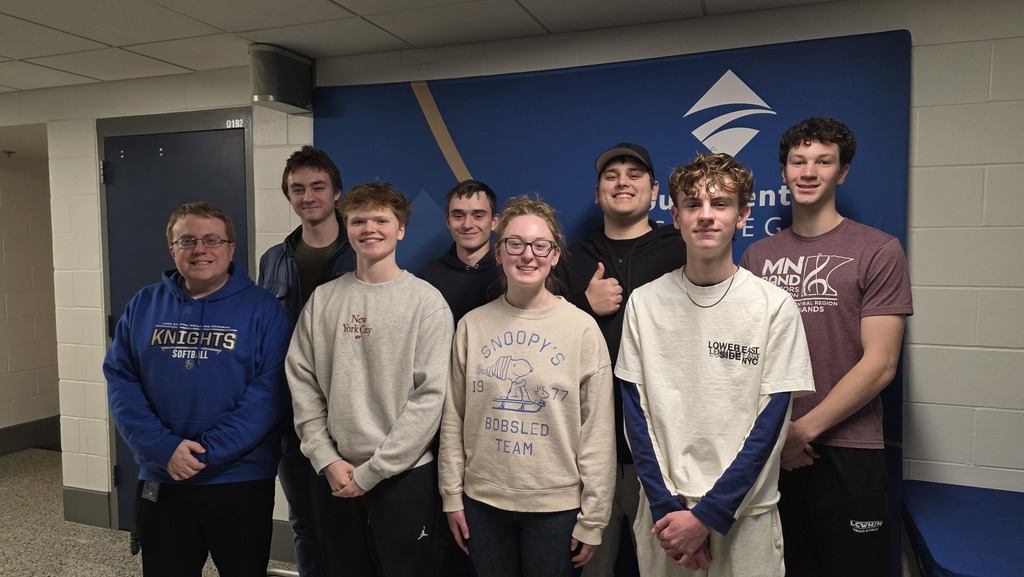 Seven students from LCWM participated in the annual Trig Star competition at South Central College on Friday, March 13.  The Trig Star program is an annual competition that recognizes the best students of trigonometry from schools throughout Minnesota. The Minnesota Society of Professional Surveyors, Chapter One, sponsored the event. In our chapter, students from five area schools participated.  LCWM participants were Kyler VanGenderen, Willow Casey, Tyler Seppmann, Jasmine Fleming, Wesley Hanson, Ryan Cram, and Aidan Moeller.  The LCWM team finished tied for second overall, and Aidan was the team's top scorer.  Congratulations!