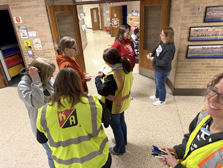 staff members talking in training