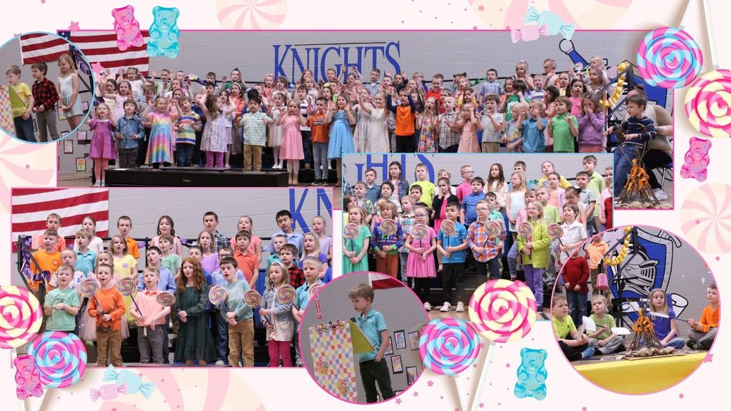 Knight's Plus, Kindergarten, and 1st Grade performed their music program; Music is a Sweet Treat