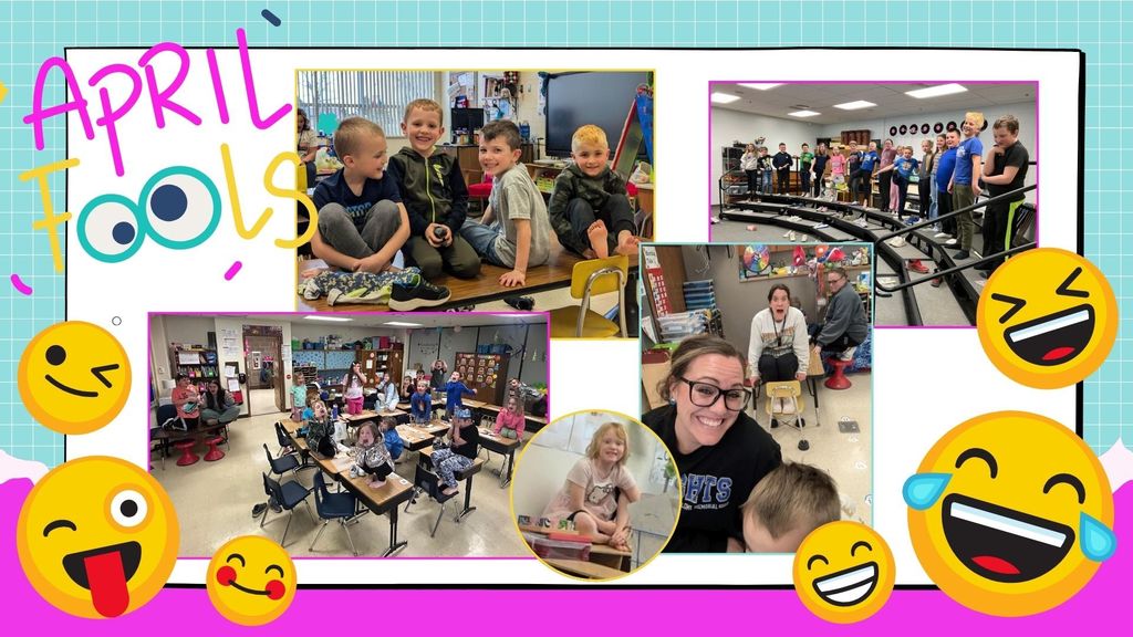 April Fools trick on LCWM elementary students. The custodian tricked the kids by telling them there was a water main break and that they needed to take off their shoes and socks and climb onto the table.