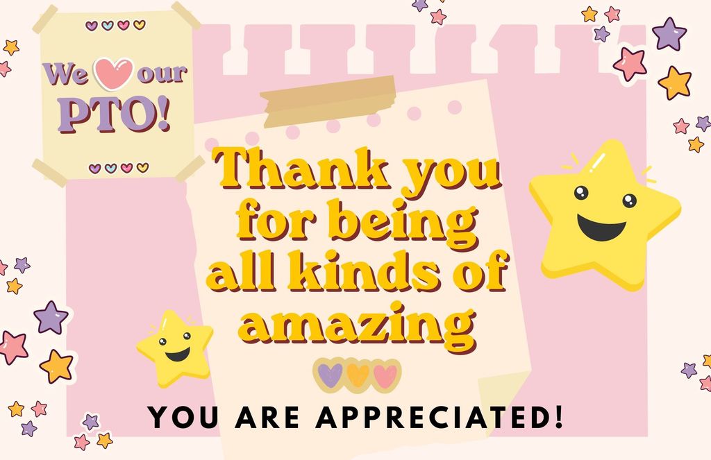 LCWM Elementary PTO Appreciation Post - Thank you for being all kinds of amazing