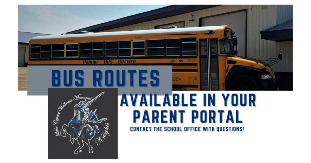 Bus routes available in your parent portal. Contact the school office with questions.
