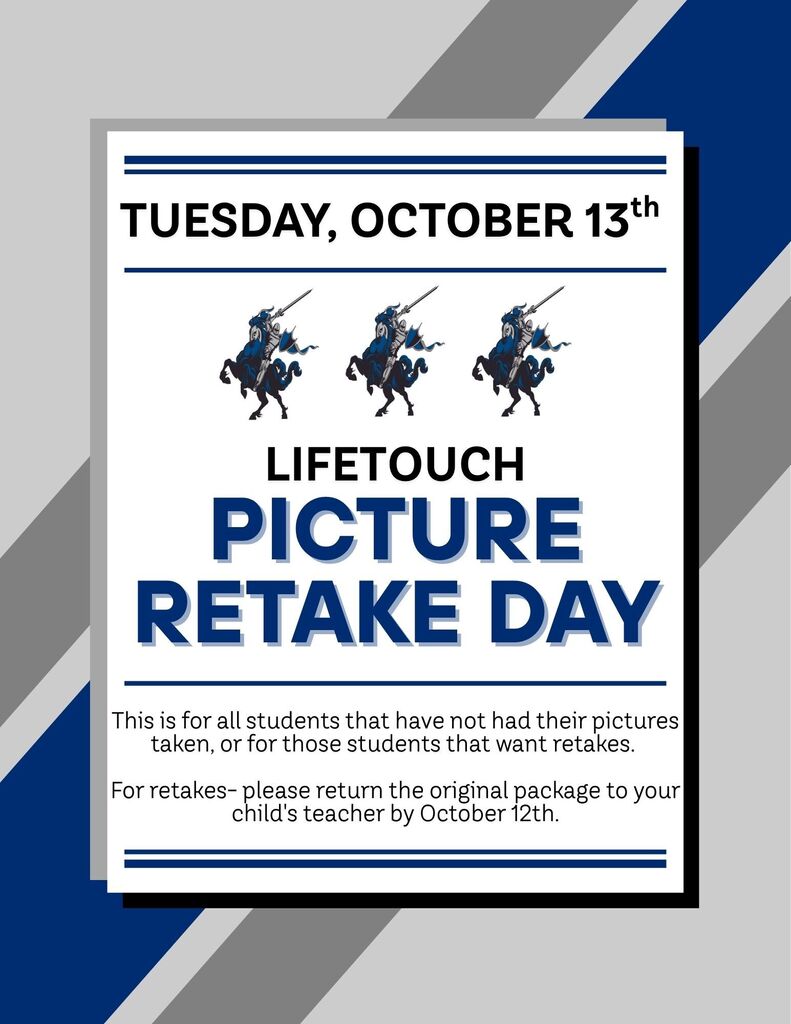 LCWM Elementary's picture retake day is scheduled for Tuesday, October 13th. Students are to bring in original photo package.