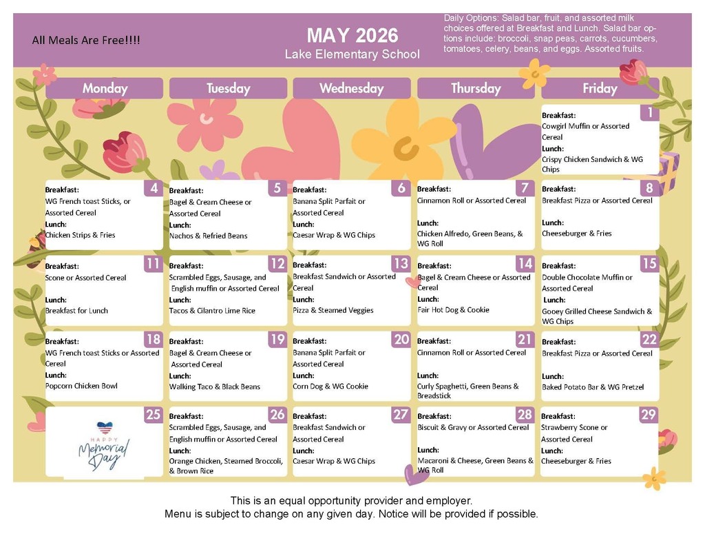 May Menu