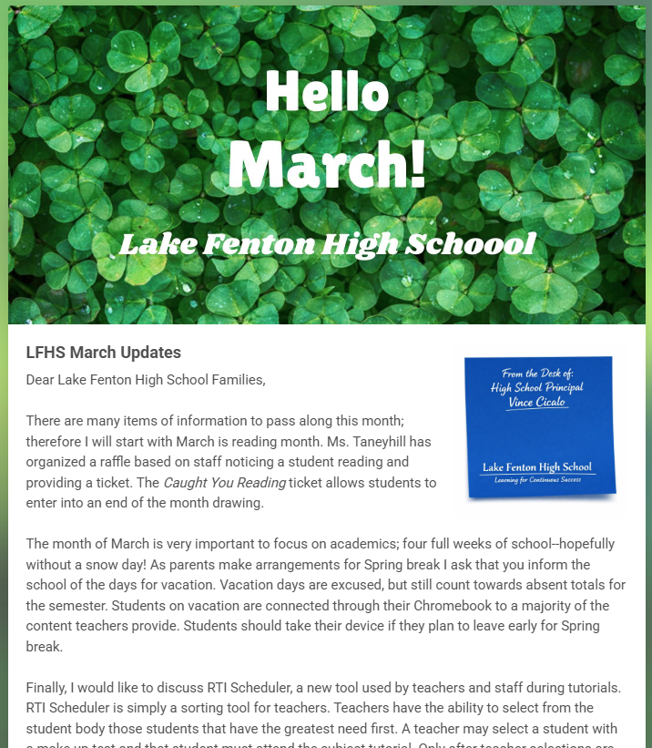 March Newsletter