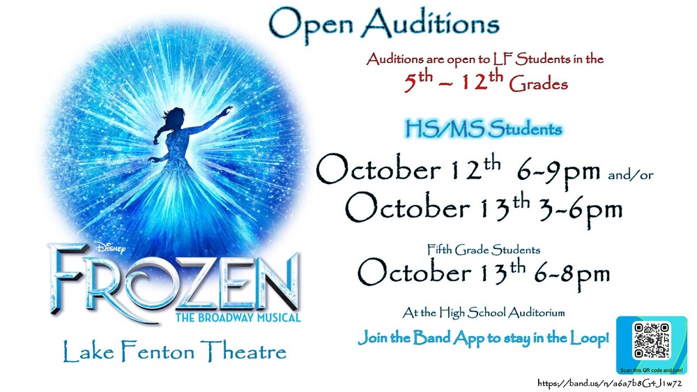 Frozen Open Auditions