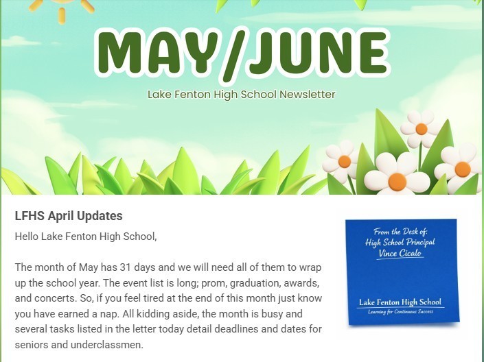 May / June Newsletter