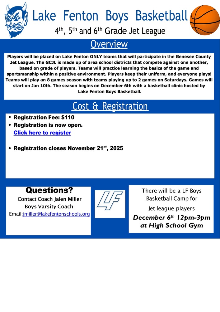 LF Boys Basketball Jet League