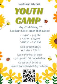 Lake Fenton Youth Volleyball Camp