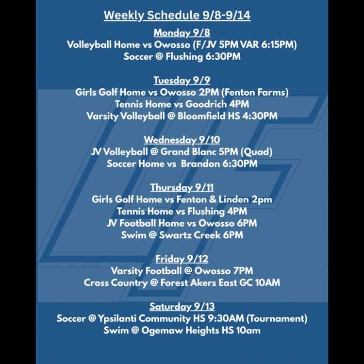 athletics schedule