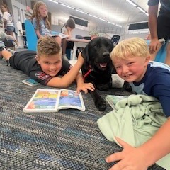 kids in a library