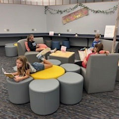 kids in a library