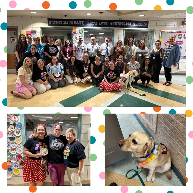 collage of pictures of staff on dot day