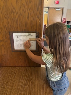 students measuring