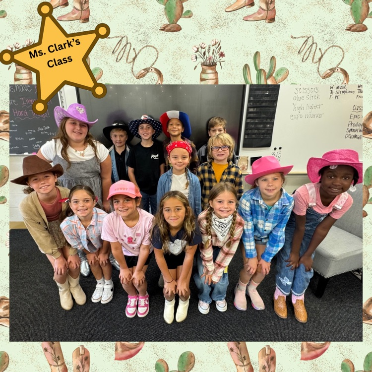 students during western day at school