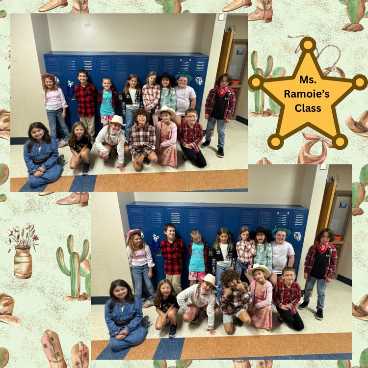students during western day at school