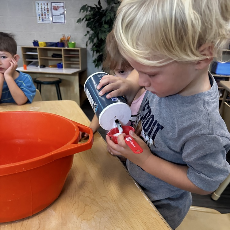 child making dough
