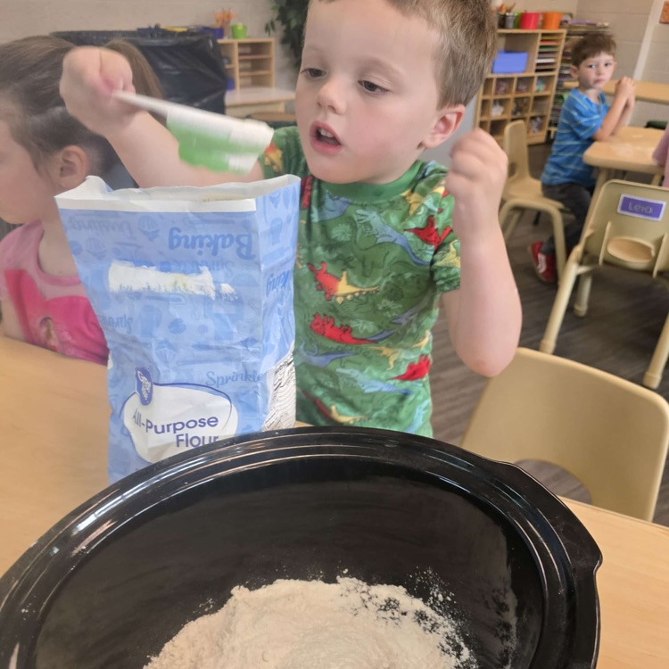child making dough