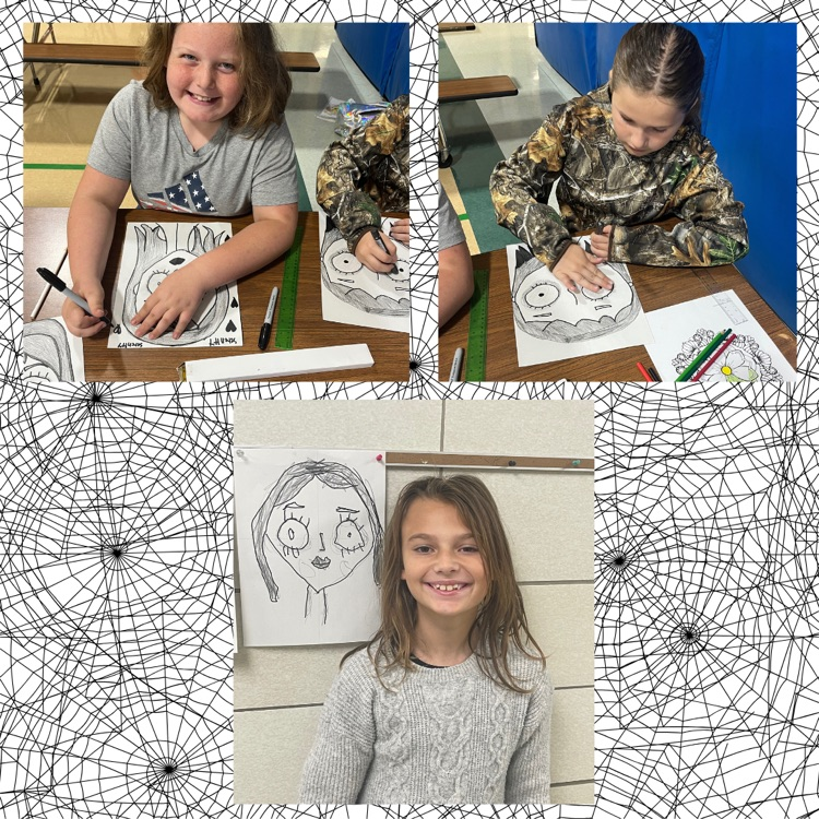students drawing