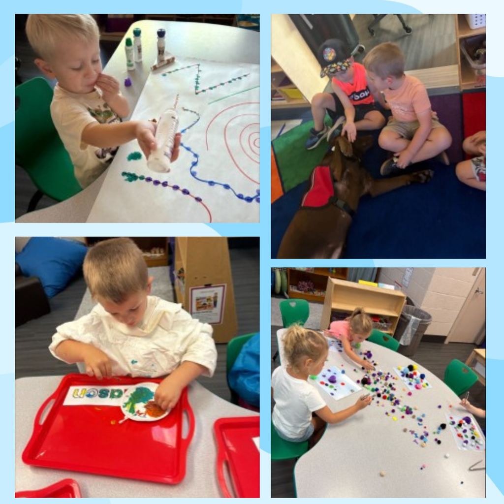 collage of preschool students