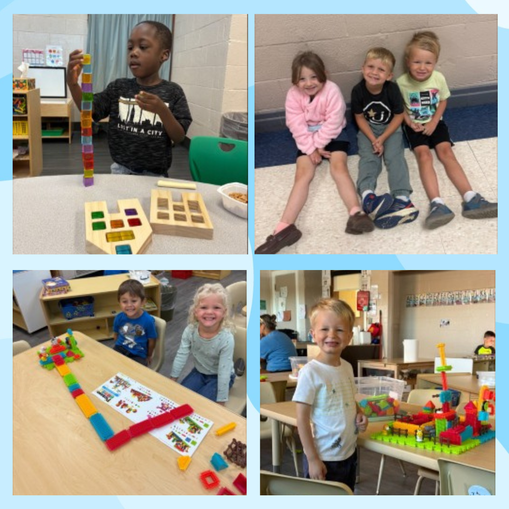 collage of preschool students