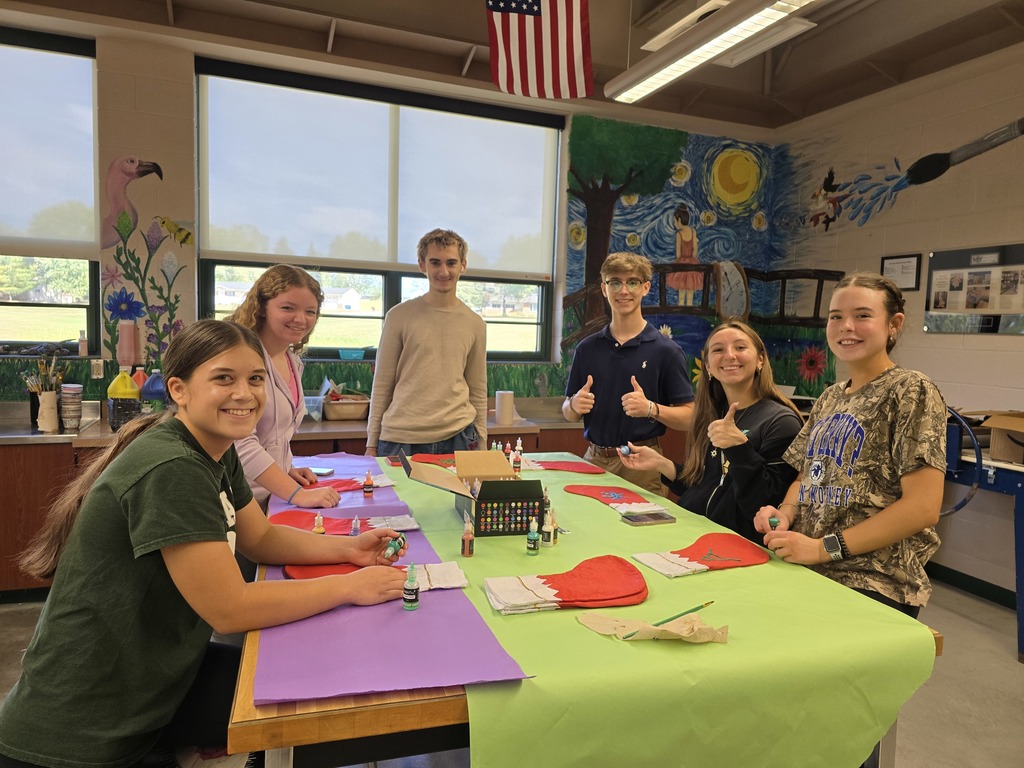 student filling christmas stockings