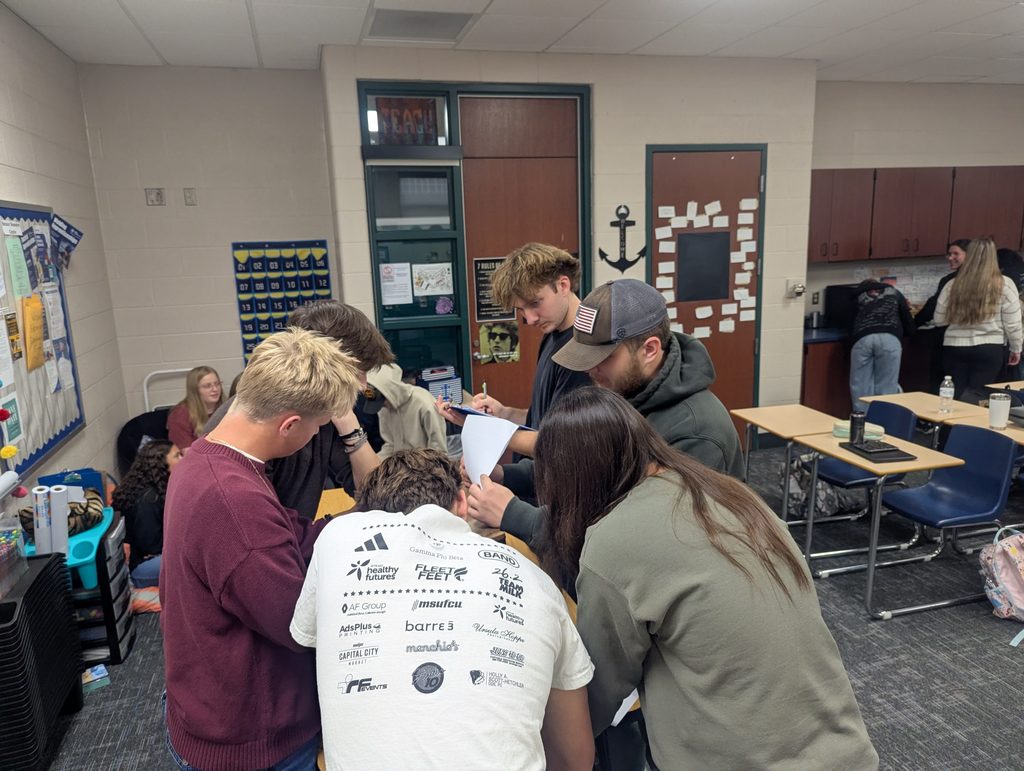 students working in a classroom