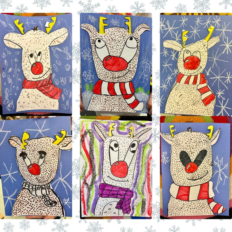 children’s reindeer art