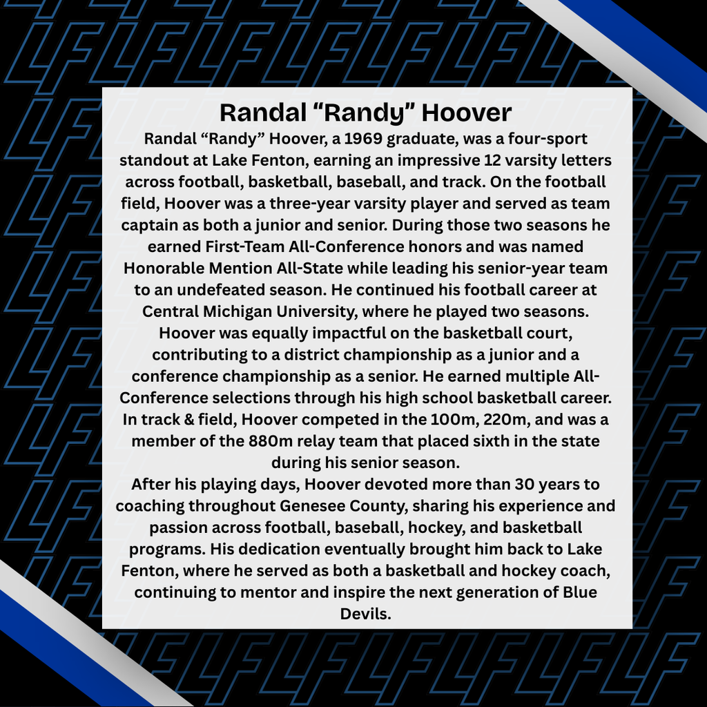 Randal Hoover Hall of Fame