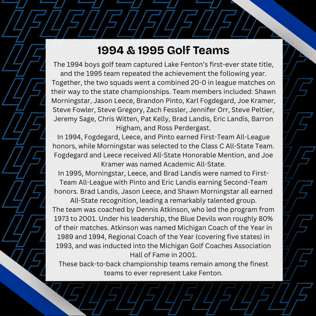 Golf Teams Hall of Fame