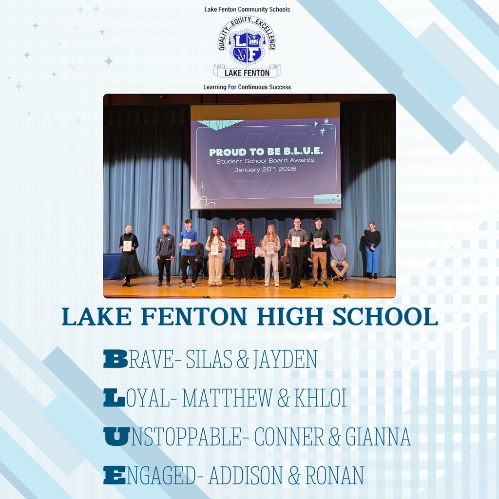 high school students receiving BLUE awards