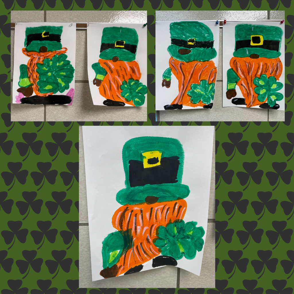 pictures of painted leprechaun art work