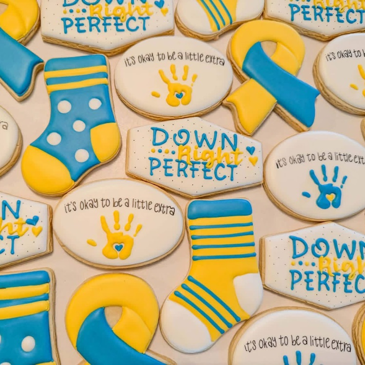 cookies decorated for Down’s syndrome day