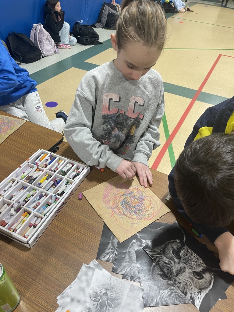 students making an art project