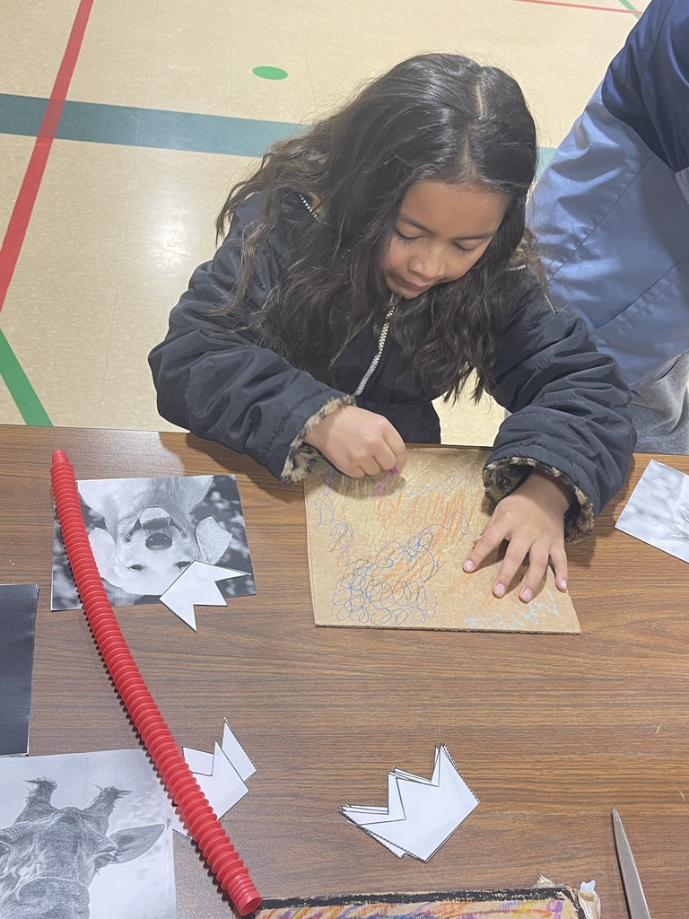 students making an art project