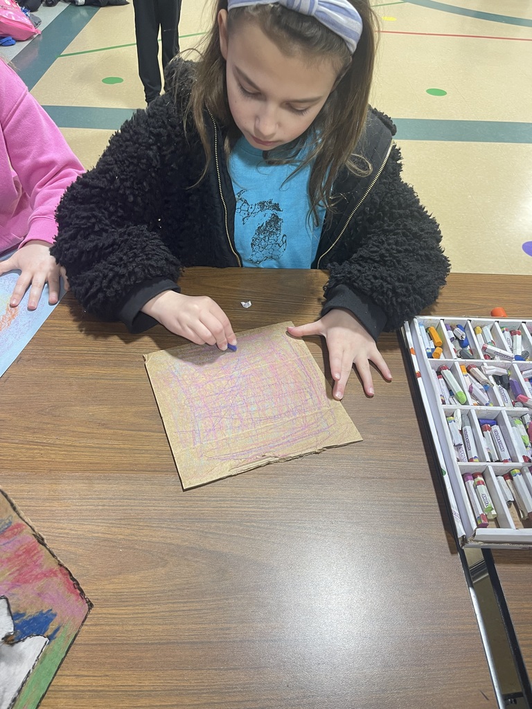 students making an art project